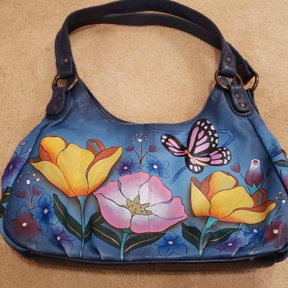 Anuschuka Blue Flower Purse